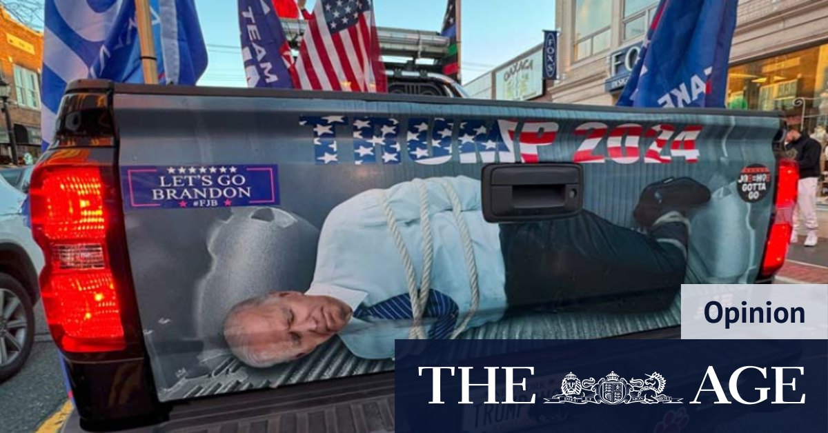 Trump shared an image of President Biden hog-tied to Truth Social. Here's what it means for America and democracy - Vimarsana News