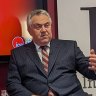 Former Treasurer Joe Hockey speaking at the Institute for Economic Affairs in London, Monday, October 23, 2023.