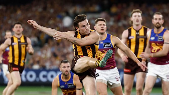 Hawthorn’s Nick Watson lit up the MCG with six goals in the preliminary final against Brisbane Lions.