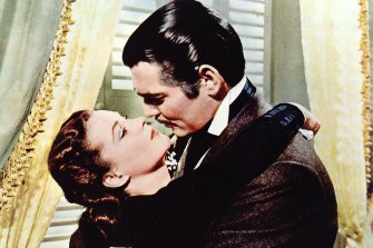 Vivien Leigh and Clark Gable get together in Gone With the Wind.