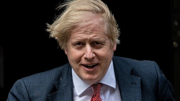 British Prime Minister Boris Johnson leaves 10 Downing Street to make a statement on Coronavirus to MPs at Houses of Parliament.