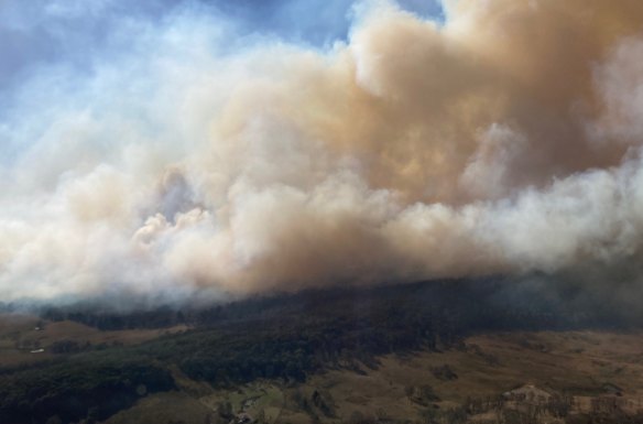 The blaze is expected to shift due to south-westerly winds, which are forecast to hit the region on Thursday evening.