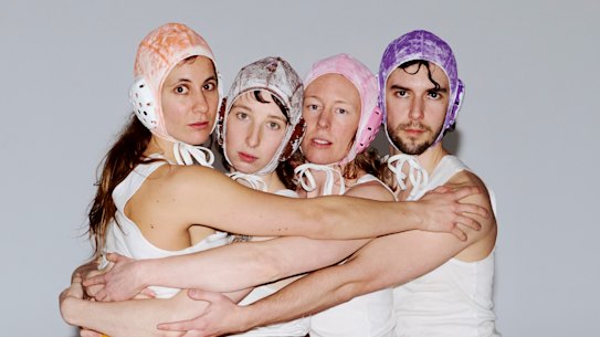 Harrison Ritchie-Jones (left) with fellow dancers in Tantrum for 6. 