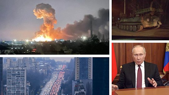 Russia-Ukraine invasion composite