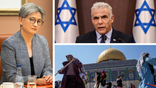 Foreign Minister Penny Wong, sraeli Prime Minister Yair Lapid