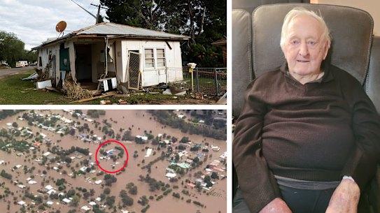 Henry Hoswell, 91, and his house.