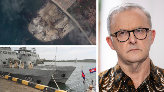 Anthony Albanese alarmed at China plans for Cambodian naval base