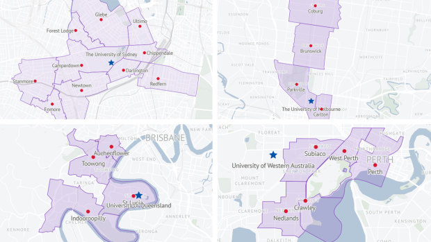The best value suburbs for university students to live in