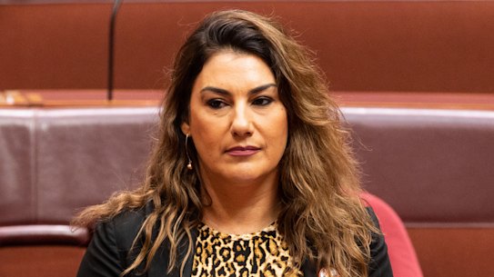 Senator Lidia Thorpe in the Senate at Parliament House in Canberra on Monday
