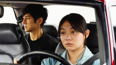 Hidetoshi Nishijima, left, and Toko Miura in Drive My Car.