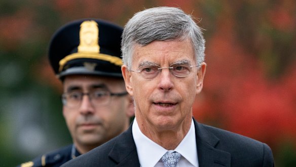 Ambassador William Taylor arrives at Capitol Hill.