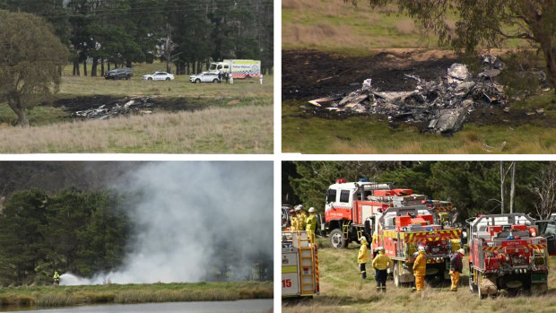 A man and three children have died when a Cirrus SR22 plane crashed near Canberra.