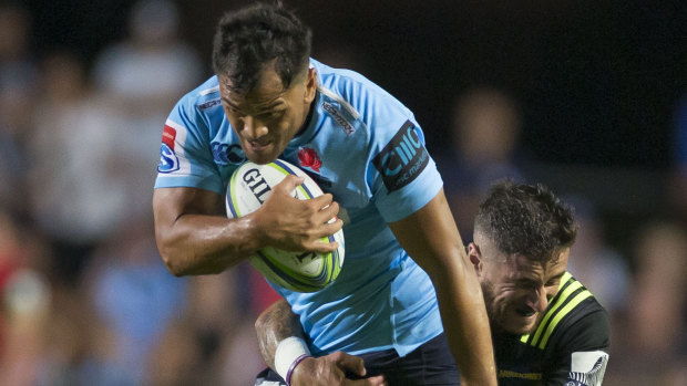 Strong carries: Karmichael Hunt impressed on debut for NSW after two years in the wilderness. 