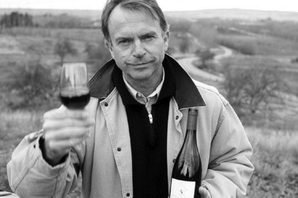 Sam Neill with an early vintage.