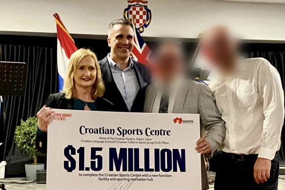 South Australian Premier Peter Malinauskas pledging $1.5 million to the Adelaide Croatian Sports Centre in May.