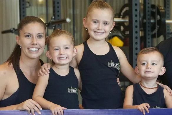 From left to right: Hannah Clarke (31), Laianah (4), Aaliyah (6), and Trey (3).