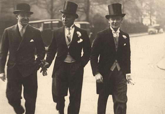 Dick Ellis (right) on his way to a friend’s wedding, London, 1933. Was he  really a double or triple agent?