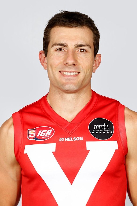 Ryswyk in a photo shoot for the North Adelaide Football Club.