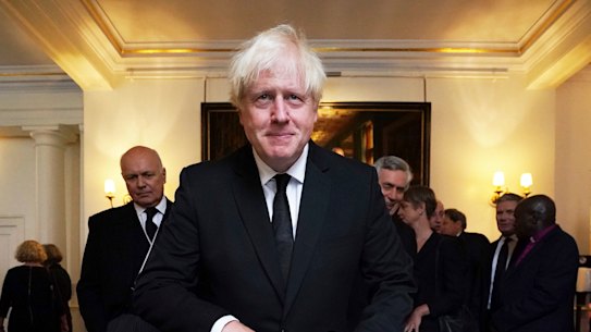 Former British Prime Minister Boris Johnson signs the Proclamation of Accession of King Charles III following the Accession Council ceremony at St James’s Palace, London in September.
