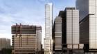 Almost there: Work has resumed on Golden Age’s office tower at 130 Little Collins Street, where work halted in March after builder Roberts Co VIC went into administration.