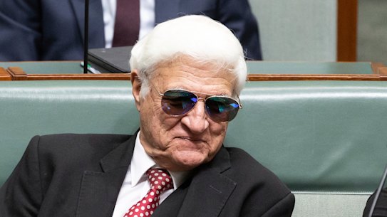 Queensland MP Bob Katter in parliament in 2022.