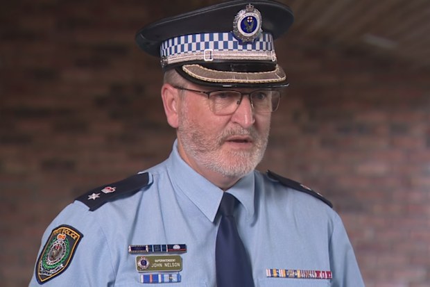 NSW Police Superintendent John Nelson addresses the media.