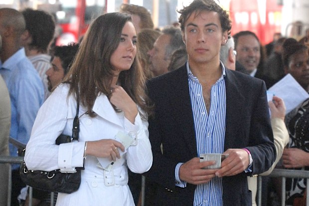 Kate Middleton With Younger Brother James Arrive At The Concert For Diana At Wembley Stadium In London.. (Photo by Antony Jones/UK Press via Getty Images)
