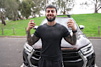 Danny Greige was driving to a wedding in Melbourne when he was pulled over by police for spraying cologne.Danny Greige was driving to a wedding in Melbourne when he was pulled over by police for spraying cologne.