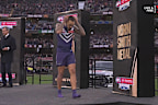 Shai Bolton took his medal off immediately.