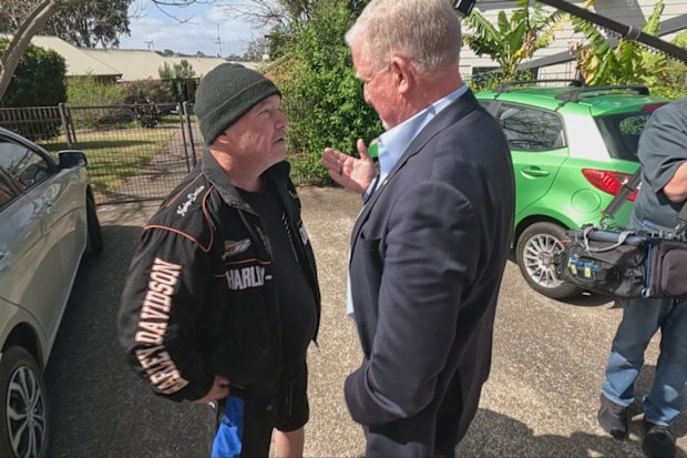 Shortly after being confronted by A Current Affair, Veale was arrested by police for breaching his bail reporting conditions.
