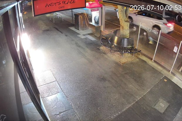 A stolen SUV allegedly fired multiple shots in the Melbourne café overnight.