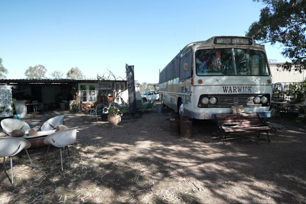 The couple remain trapped living in the bus while their unfinished $700,000 colonial farmhouse sits abandoned.