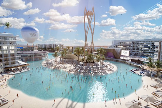 An artist impression of Vai Resort’s 1.6 kilometres of white sand “beach”.