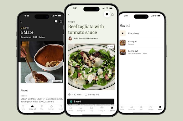 On the Good Food app, you can save all of your favourite recipes and restaurants in one easy place.