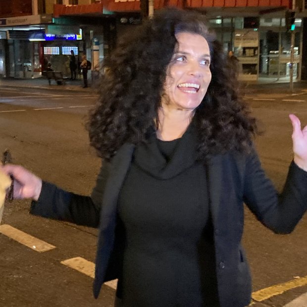 Suellen (Suzi) Jan Taylor leaves the Brisbane Magistrates Court a free woman after finalising her court matters on Thursday night.