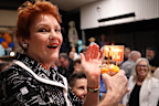 One Nation Leader Pauline Hanson in Childers, Queensland. 