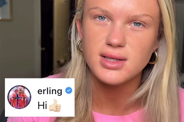 Emma K Willman with an Instagram comment from Erling Haaland
