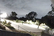 Police are searching for two men after another man was shot in Perth on Sunday morning.