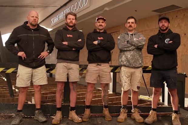 The job site has been left behind by fed-up tradies whose payments are somewhere else.