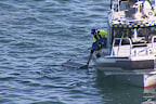 The men were pulled from the water near Bear Island at La Perouse.