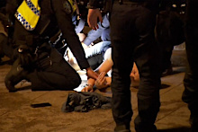 The 22-year-old jumped into the waterway while allegedly trying to escape questioning after a brawl in Adelaide’s CBD, only to realise he couldn’t swim.