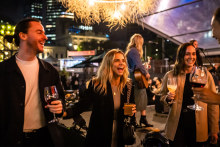 There are only two things to do at Tasting Australia’s Wine! Wine! Party! Party! event.