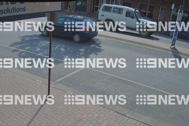 CCTV shows a white Toyota Landcruiser near the office of Helen Haines.
