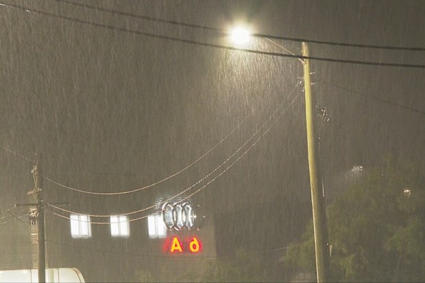 Sydney copped nearly 36mm of rain in an hour on Tuesday night.