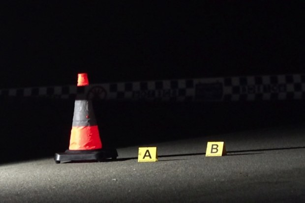 The man was shot in the leg by responding officers.