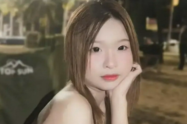 He was seen on CCTV walking hand-in-hand with 17-year-old Tunchanok Donhomla (pictured) to his Pattaya apartment in June.