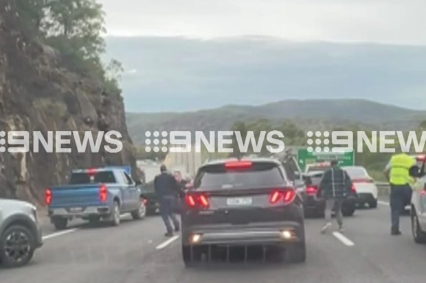 Witnesses say at least five cars were during the carnage