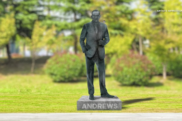 An artist rendering of the proposed Daniel Andrew's statue.
