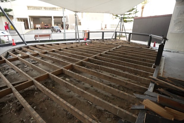 Right now the bar is a half-finished messy job site left behind by fed-up tradies whose payments are somewhere else.