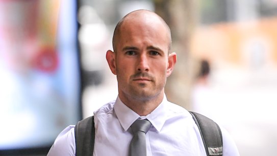 Thomas Sewell outside Melbourne Magistrates’ Court on Thursday.